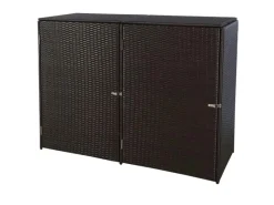 2er-Mülltonnenverkleidung E25 2x120l Braun 176x130x131cm*MCW Online