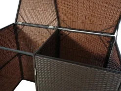 2er-Mülltonnenverkleidung E25 2x120l Braun 176x130x131cm*MCW Online