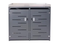 2er-Mülltonnenverkleidung H40 125x134x84cm Anthrazit*MCW