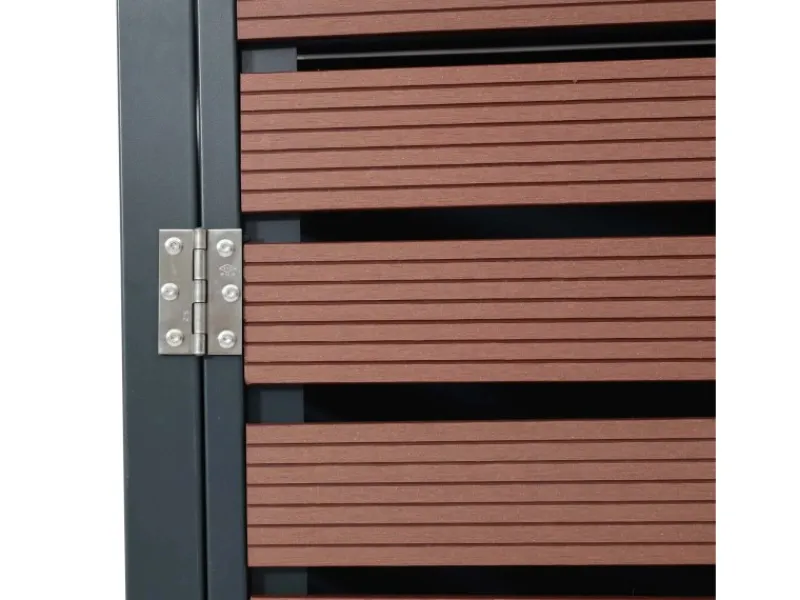 3er-Mülltonnenverkleidung K14 3x120l Walnuss-Holzoptik 119x205x84cm*MCW Sale