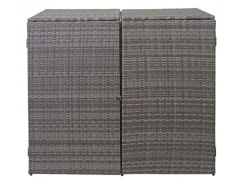 2er-Mülltonnenverkleidung E25 2x120l Grau 176x130x131cm*MCW Clearance