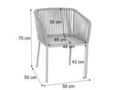 MCW Gartenstühle|2er-Set Gartenstuhl N41 Kissen