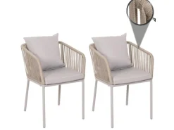 MCW Gartenstühle|2er-Set Gartenstuhl N41 Kissen