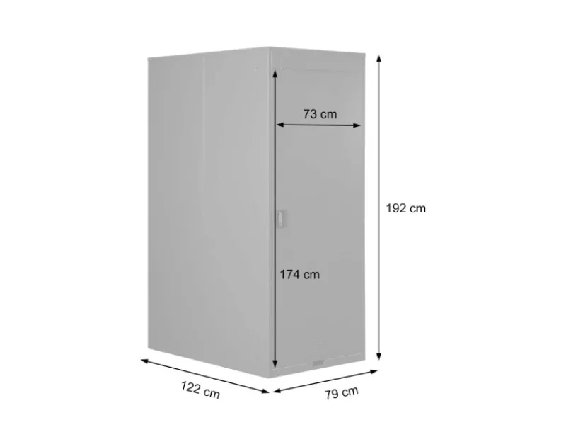 MCW Fahrradboxen|Fahrradgarage H66 Fahrradbox Gerätehaus Fahrradunterstand Erweiterbar Abschließbar Metall