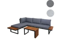 MCW Gartenmöbel-Sets|Garten Garnitur L27 3er-Set Dunkelgrau