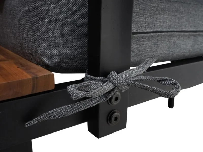 MCW Gartenmöbel-Sets|Garten Garnitur L27 3er-Set Dunkelgrau