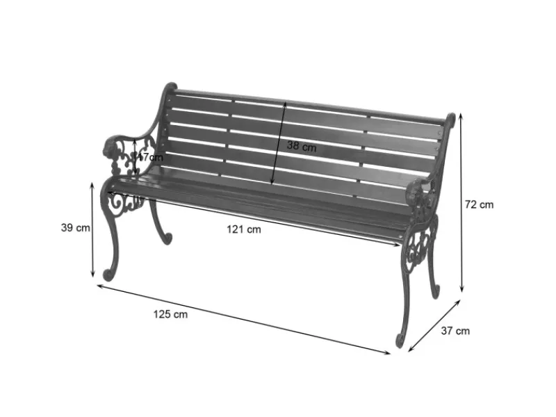 MCW Gartenbänke|Gartenbank F98 2-Sitzer