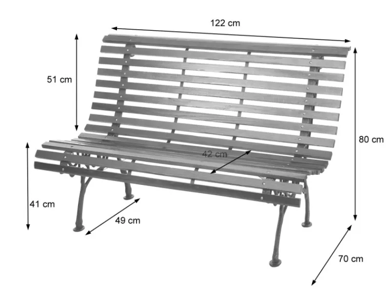 Gartenbank F97 2-Sitzer*MCW Discount