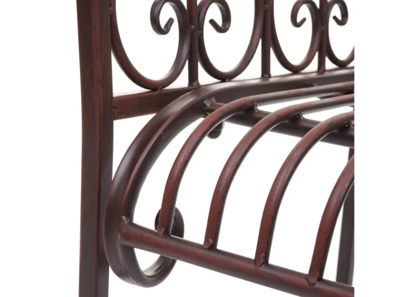 MCW Gartenbänke|Sitzkissen|Gartenbank H78 Rost-Optik 2-Sitzer ohne Sitzkissen