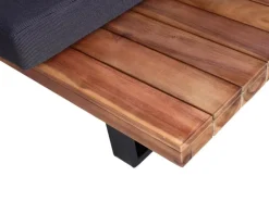 MCW Lounge-Gartenmöbel|Garten-Garnitur H54 2er-Set Braun Polster Dunkelgrau