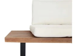 MCW Gartenmöbel-Sets|Garten-Garnitur H54 4er-Set Hellbraun Polster Cremeweiß