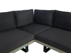 MCW Gartenmöbel-Sets|Garten-Garnitur H54 4er-Set Grau Polster Dunkelgrau