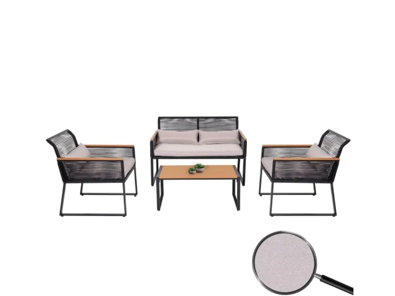 MCW Gartenmöbel-Sets|Garten-Garnitur K42 4er-Set