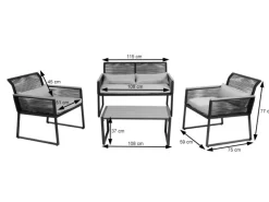 MCW Gartenmöbel-Sets|Garten-Garnitur K42 4er-Set