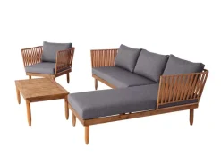 MCW Gartenmöbel-Sets|Garten-Garnitur L29 4er-Set Dunkelgrau