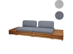 MCW Gartenmöbel-Sets|Garten-Garnitur L28 4er-Set Polster Dunkelgrau