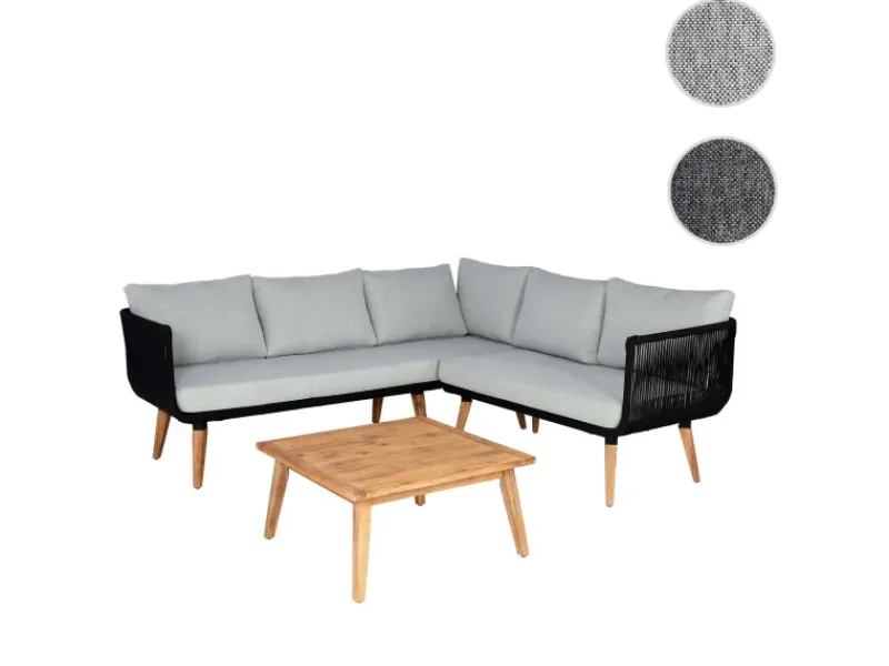 MCW Gartenmöbel-Sets|Garten-Garnitur L30 2er-Set Polster Hellgrau