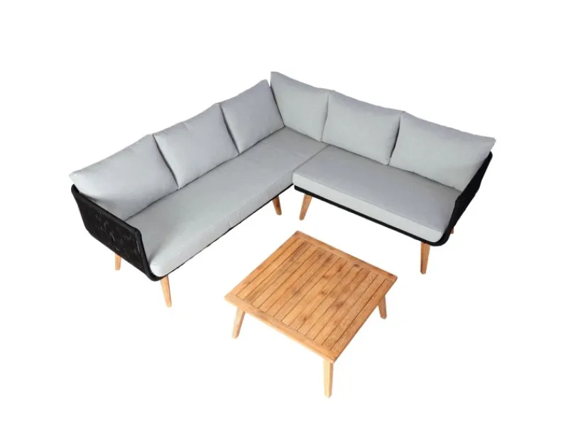 MCW Gartenmöbel-Sets|Garten-Garnitur L30 2er-Set Polster Hellgrau