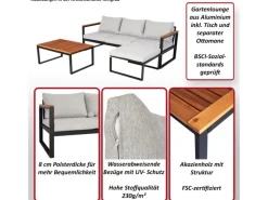 Garten-Garnitur L26b 3er-Set Dunkelgrau*MCW Outlet