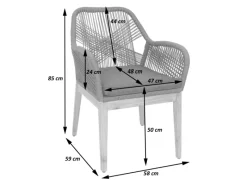 Gartenstuhl H56b Kissen Creme-Weiß*MCW Best