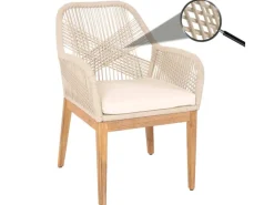 Gartenstuhl H56b Kissen Creme-Weiß*MCW Best