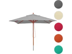 Gastronomie Holz-Sonnenschirm C57 Eckig 3x3m*MCW Outlet