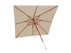 Gastronomie Holz-Sonnenschirm C57 Eckig 4x4m Creme*MCW Outlet