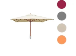 Gastronomie Holz-Sonnenschirm C57 Eckig 4x4m Creme*MCW Outlet
