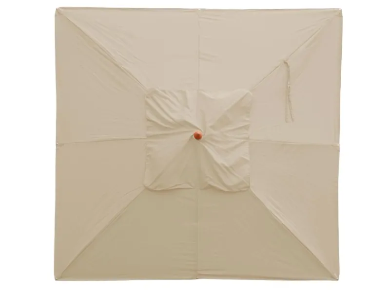 Gastronomie Holz-Sonnenschirm C57 Eckig 4x4m Creme*MCW Outlet