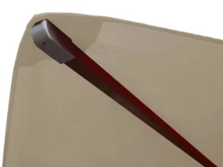 Gastronomie Holz-Sonnenschirm C57 Eckig 4x4m Creme*MCW Outlet