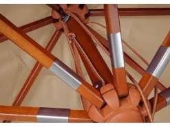 Gastronomie Holz-Sonnenschirm C57 Eckig 3x3m*MCW Clearance