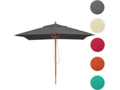 Gastronomie Holz-Sonnenschirm C57 Eckig 3x3m*MCW New