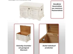 Holztruhe H356 Weiß*MCW Clearance