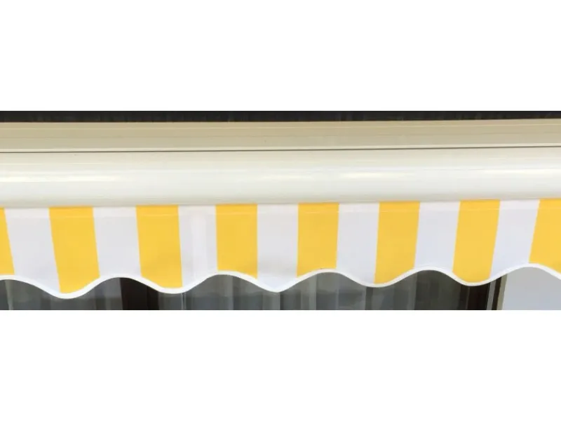 Kassetten-Markise H124 mit Volant 5x3m Acryl*MCW Hot