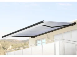 MCW Markisen|Kassetten-Markise H123 mit Volant 4,5x3m Acryl Anthrazit