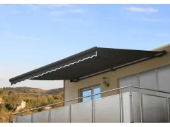 Kassetten-Markise H122 mit Volant 4x3m Polyester*MCW Best