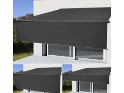MCW Markisen|Kassetten-Markise H124 Volant Ausfahrbar 4x3m Polyester
