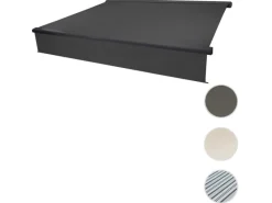 MCW Markisen|Kassetten-Markise H124 Volant Ausfahrbar 4x3m Polyester