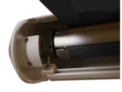 Kassetten-Markise H124 Volant Ausfahrbar 4x3m Polyester Weiß*MCW