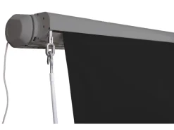 Kassetten-Markise H124 Volant Ausfahrbar 5x3m Polyester Grau*MCW New