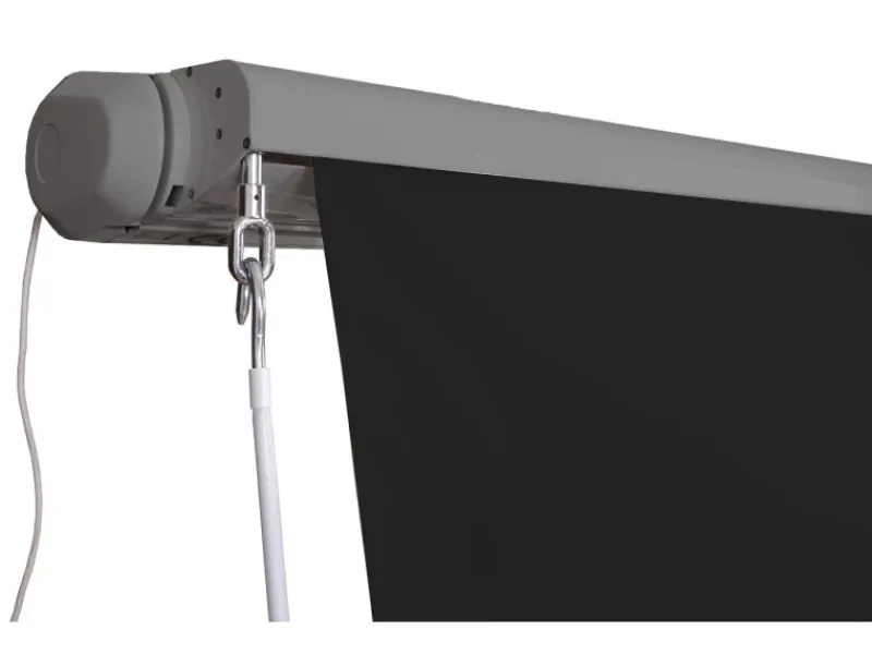 MCW Markisen|Kassetten-Markise H124 Volant Ausfahrbar 4,5x3m Polyester Grau