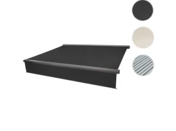 MCW Markisen|Kassetten-Markise H124 Volant Ausfahrbar 4,5x3m Polyester Grau