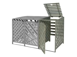 Mülltonnenbox Erweiterung J44 Grau 120x68x98cm*MCW Discount