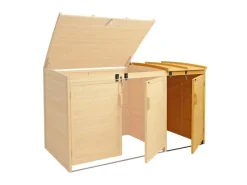 MCW Mülltonnenboxen|Mülltonnenbox Erweiterung H75 Braun 120x68x104cm