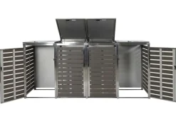 Mülltonnenverkleidung K14 4er Anthrazit 120x264x85cm*MCW Best