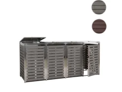 Mülltonnenverkleidung K14 4er Anthrazit 120x264x85cm*MCW Best