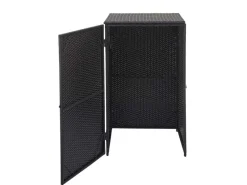 Mülltonnenverkleidung E25 120l Schwarz 110x65x66cm*MCW Hot