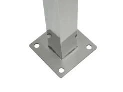 MCW Mülltonnenboxen|Mülltonnen-Zaun J55 Edelstahl 150x165x85cm Silber