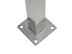 MCW Mülltonnenboxen|Mülltonnen-Zaun J55 Edelstahl 150x325x85cm Silber