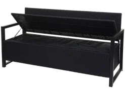 Poly-Rattan 3er Sitzbank F39 Kissen Creme*MCW Discount